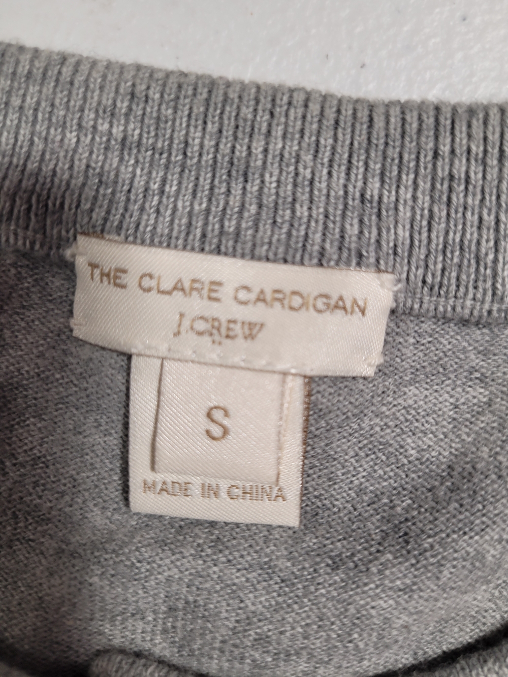 J. Crew Gray Button-Front Women's Cardigan - Picture 2 of 4